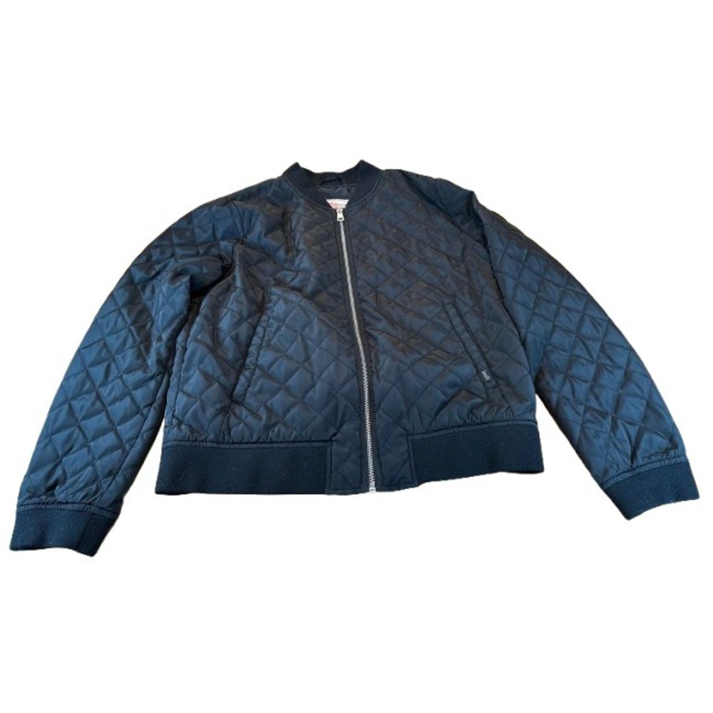 Levi's Mens Diamond Quilted Black Full Zip Bomber Jacket Size M